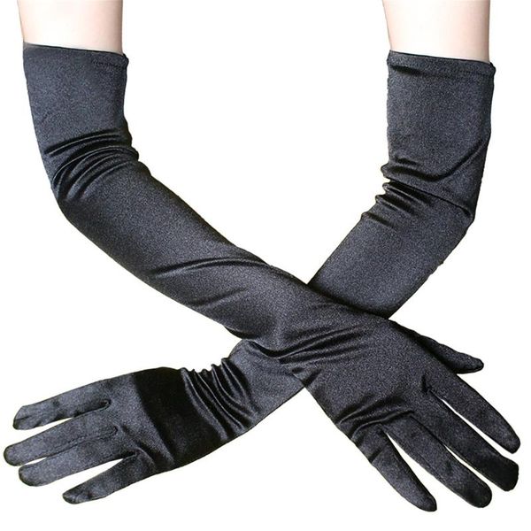 five fingers gloves classic black white red grey skin opera/elbow/wrist stretch satin finger long women flapper matching costume, Blue;gray
five fingers gloves classic black white red grey skin opera/elbow/wrist stretch satin finger long women flapper matching costume, Blue;gray