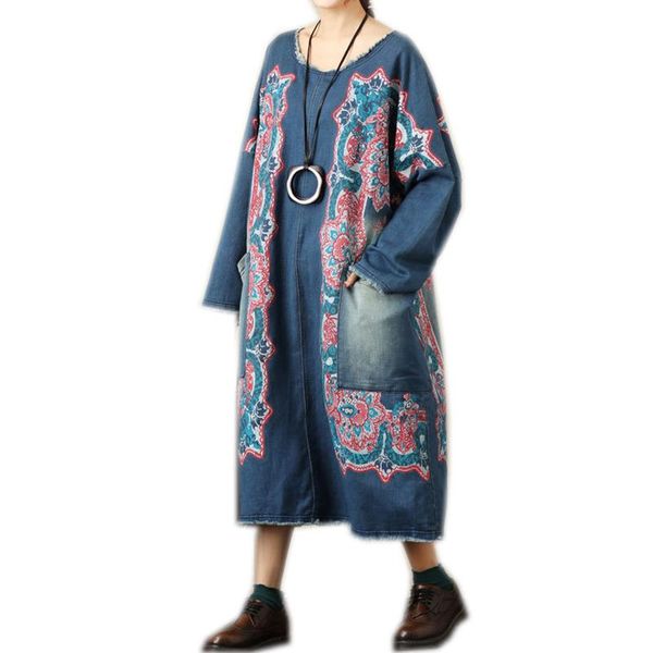 casual dresses for 100kg women denim print dress vestidos straight big loose oversized wide waist retro vintage long sleeve a12081133, Black;gray
casual dresses for 100kg women denim print dress vestidos straight big loose oversized wide waist retro vintage long sleeve a12081133, Black;gray