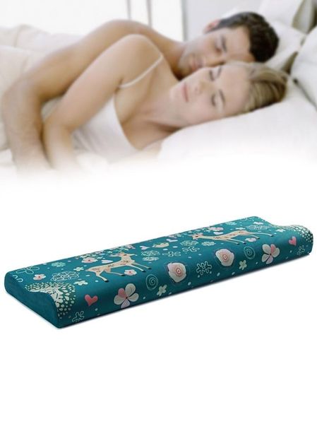 pillow double couple cervical memory cotton space neck long 
pillow double couple cervical memory cotton space neck long