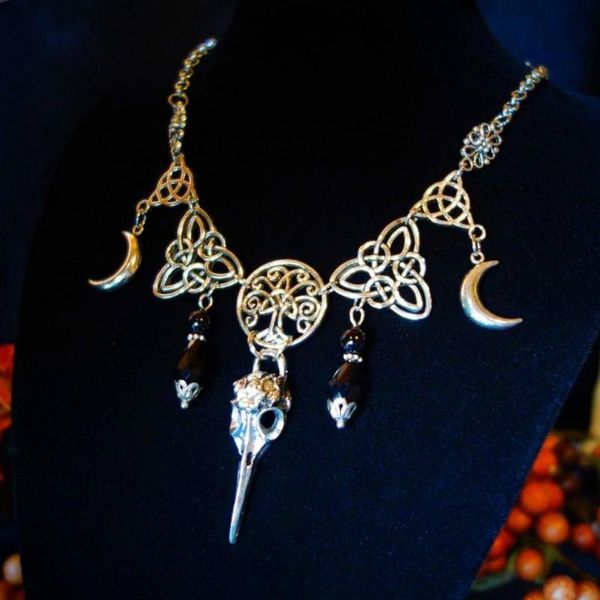 necklace wicca pagan gothic celtic wiccanjewelry antique silver black bird skull knot moon crescent tree oflife chokers, Golden;silver
necklace wicca pagan gothic celtic wiccanjewelry antique silver black bird skull knot moon crescent tree oflife chokers, Golden;silver