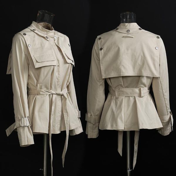 women's trench coats asymsay 2021 vintage short windbreaker for women high waist loose sashes casual khaki black al1768, Tan;black
women's trench coats asymsay 2021 vintage short windbreaker for women high waist loose sashes casual khaki black al1768, Tan;black