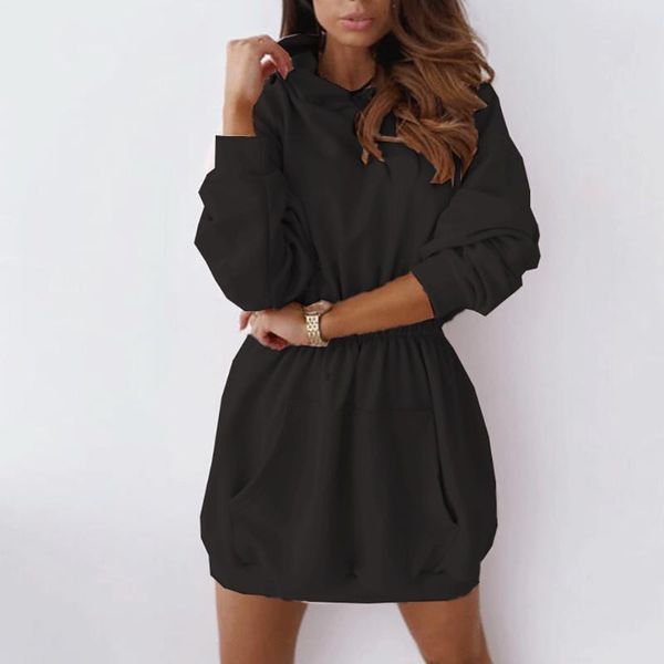 casual dresses for women 2021 women's solid o-neck long sleeve fleece thick dress+waistband hooded ropa de mujer, Black;gray
casual dresses for women 2021 women's solid o-neck long sleeve fleece thick dress+waistband hooded ropa de mujer, Black;gray