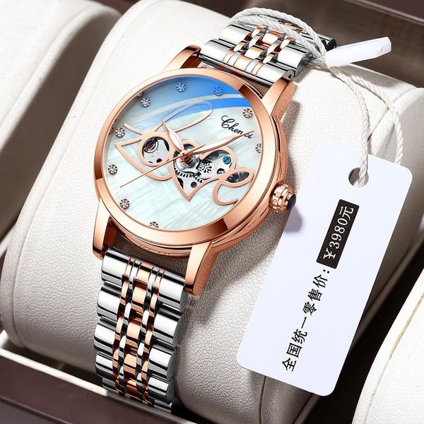 wristwatches chenxi fashion luxury wrist watches for women stainless steel skeleton automatic ladies mechanical watch waterproof montre femm, Slivery;brown
wristwatches chenxi fashion luxury wrist watches for women stainless steel skeleton automatic ladies mechanical watch waterproof montre femm, Slivery;brown