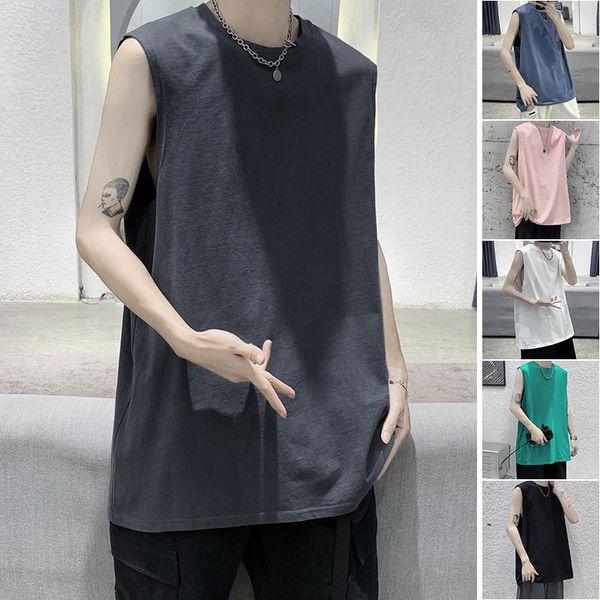 men' tank young men' tanks vest summer pure cotton solid color waistcoat outer wear handsome sleeveless t-shirt multicolor choic, White;black
men' tank young men' tanks vest summer pure cotton solid color waistcoat outer wear handsome sleeveless t-shirt multicolor choic, White;black