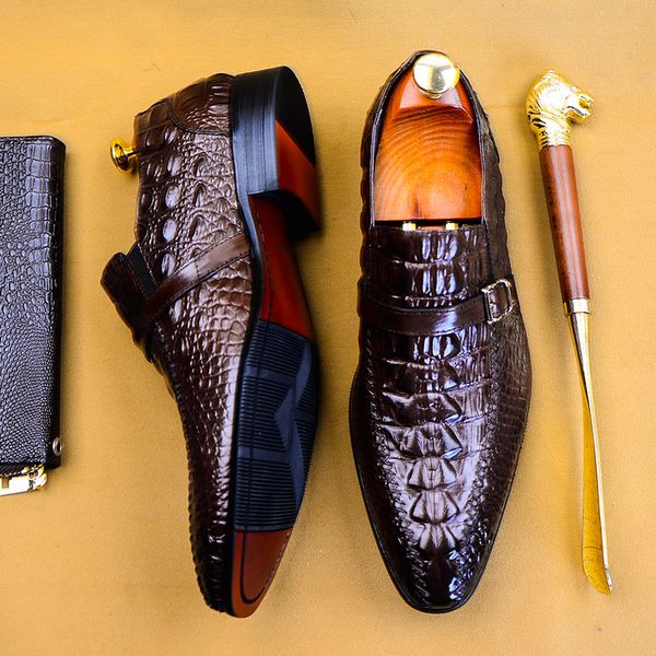 italian buckle business formal dress men genuine leather formal dress flats crocodile pattern oxford shoes us 11.5, Black
italian buckle business formal dress men genuine leather formal dress flats crocodile pattern oxford shoes us 11.5, Black