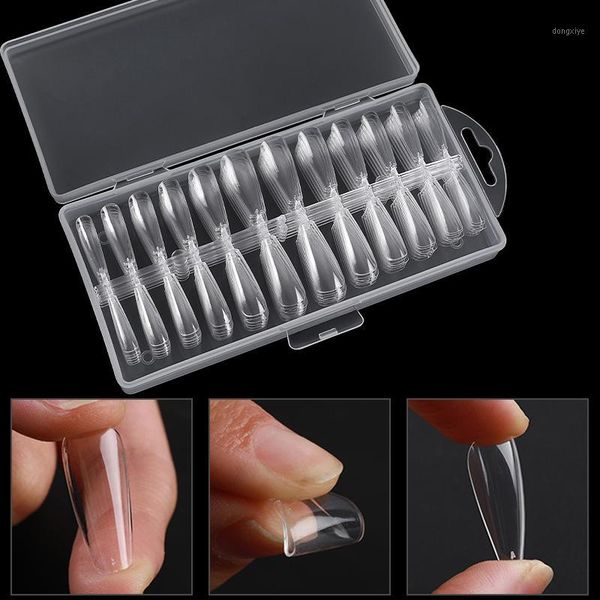240tips long ballerina false nails curved nail art tips clear coffin fold the non-trace fake manicure press on1, Red;gold
240tips long ballerina false nails curved nail art tips clear coffin fold the non-trace fake manicure press on1, Red;gold