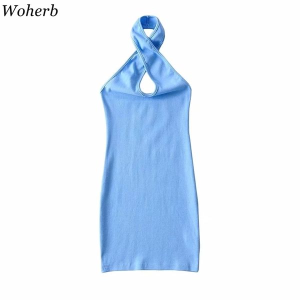 summer mini dresses for women backless halter knitted beach dress korean slim bodycon fashion vestidos 210519, Black;gray
summer mini dresses for women backless halter knitted beach dress korean slim bodycon fashion vestidos 210519, Black;gray