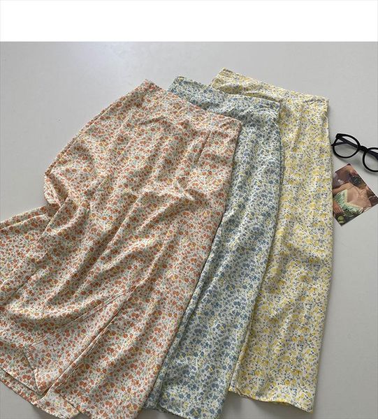 summer korean style small fresh womens skirts split high waist floral long a line skirt female, Black
summer korean style small fresh womens skirts split high waist floral long a line skirt female, Black