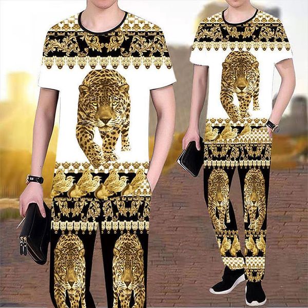 summer chinese style 3d mens tracksuits leopard pattern printed short sleeved t shirt trousers 2 piece fashion casual print suit, Gray
summer chinese style 3d mens tracksuits leopard pattern printed short sleeved t shirt trousers 2 piece fashion casual print suit, Gray