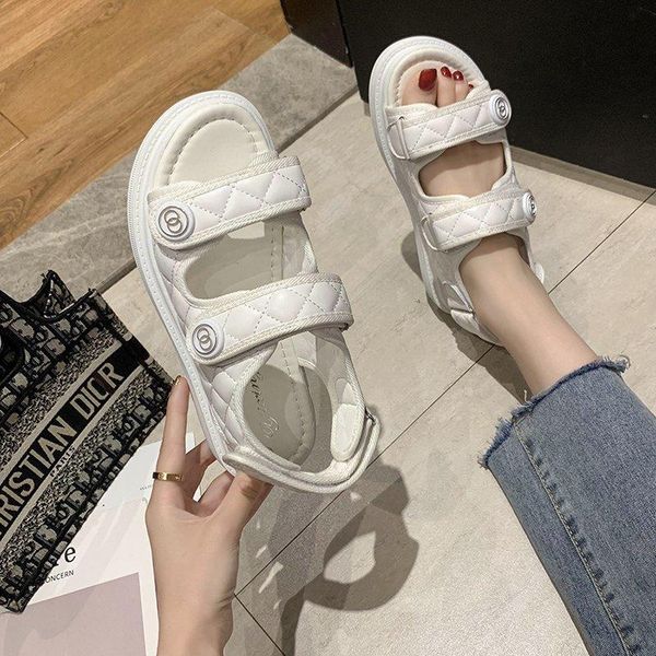 sandals sports women ins summer student female women's casual shoes designer thick flat, Black
sandals sports women ins summer student female women's casual shoes designer thick flat, Black