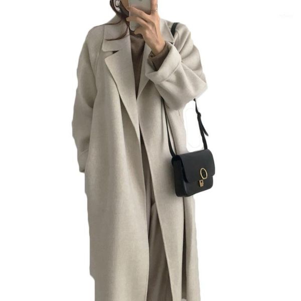 women's wool & blends woolen coat women 2021 autumn and winter temperament slim-fit lace-up waist over the knee imitation cashmere jack, Black
women's wool & blends woolen coat women 2021 autumn and winter temperament slim-fit lace-up waist over the knee imitation cashmere jack, Black