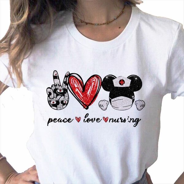 peace love nurse harajuku womens t shirt short sleeve tee cute 90s girls female graphic shirts, White
peace love nurse harajuku womens t shirt short sleeve tee cute 90s girls female graphic shirts, White
