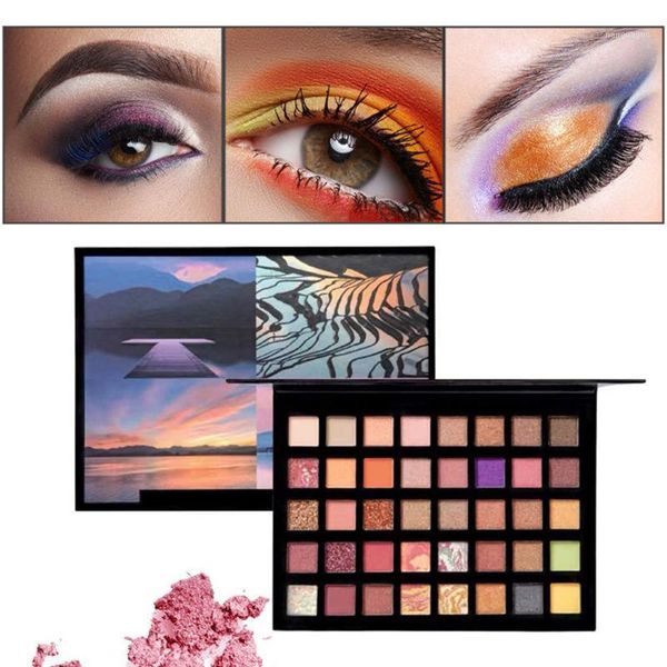 color eyeshadow palette glitter matte pearl eye makeup waterproof eyeshadow1