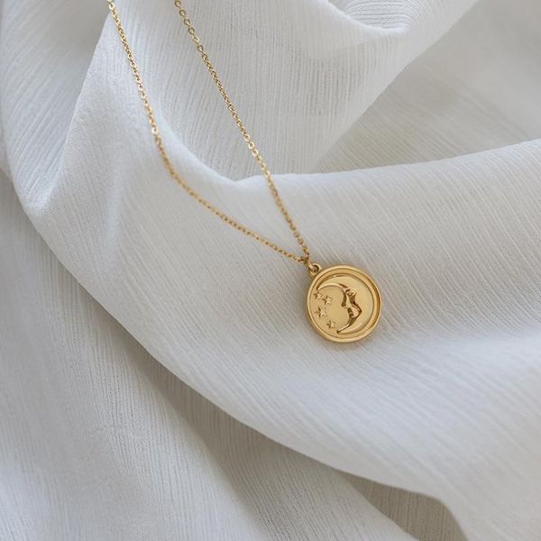 chains 18k gold moon lucky symbol pendant crescent star pattern clavicle necklace choker boho collier femme jewelry, Silver
chains 18k gold moon lucky symbol pendant crescent star pattern clavicle necklace choker boho collier femme jewelry, Silver