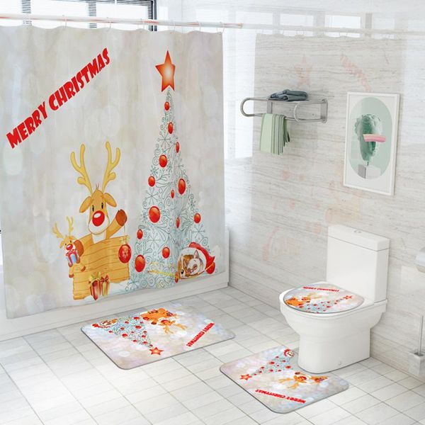 waterproof shower curtain bathroom carpet home el luxury christmas tree printed mould-proof toilet cover bath accessory set
waterproof shower curtain bathroom carpet home el luxury christmas tree printed mould-proof toilet cover bath accessory set