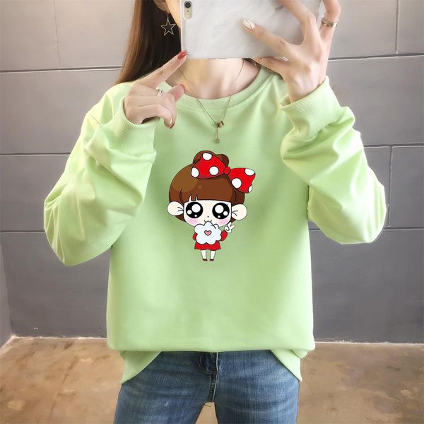 women's sweater 2021 autumn korean round neck long sleeve cartoon printing loose large women's et female student, Black
women's sweater 2021 autumn korean round neck long sleeve cartoon printing loose large women's et female student, Black
