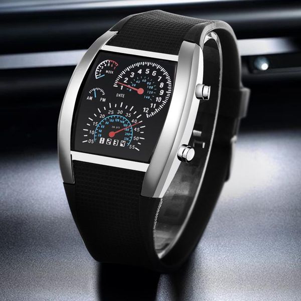 wristwatches men's electronic watch creative digital men led sport rubber strap male clock relogio reloj hombre, Slivery;brown
wristwatches men's electronic watch creative digital men led sport rubber strap male clock relogio reloj hombre, Slivery;brown