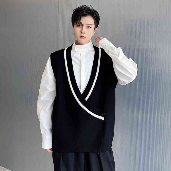 men's sweaters autumn vest men college style side buckle v-neck vintage fashion casual knitted pullover sweater women waistcoat 1da0, White;black
men's sweaters autumn vest men college style side buckle v-neck vintage fashion casual knitted pullover sweater women waistcoat 1da0, White;black