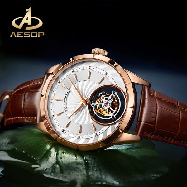 wristwatches aesop mechanical men watch genuine 100% real tourbillon sapphire glass waterproof, Slivery;brown
wristwatches aesop mechanical men watch genuine 100% real tourbillon sapphire glass waterproof, Slivery;brown