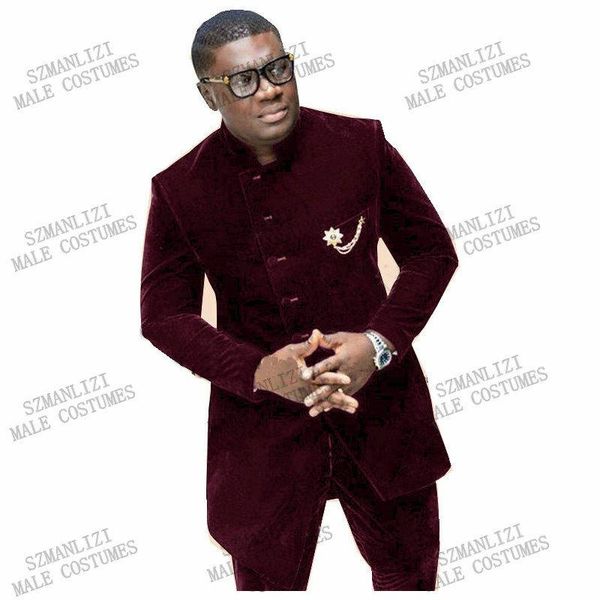 men's suits & blazers 2021 custom made burgundy velvet groomsmen stand collar wedding groom tuxedo men suit prom dinner man blazer pant, White;black
men's suits & blazers 2021 custom made burgundy velvet groomsmen stand collar wedding groom tuxedo men suit prom dinner man blazer pant, White;black