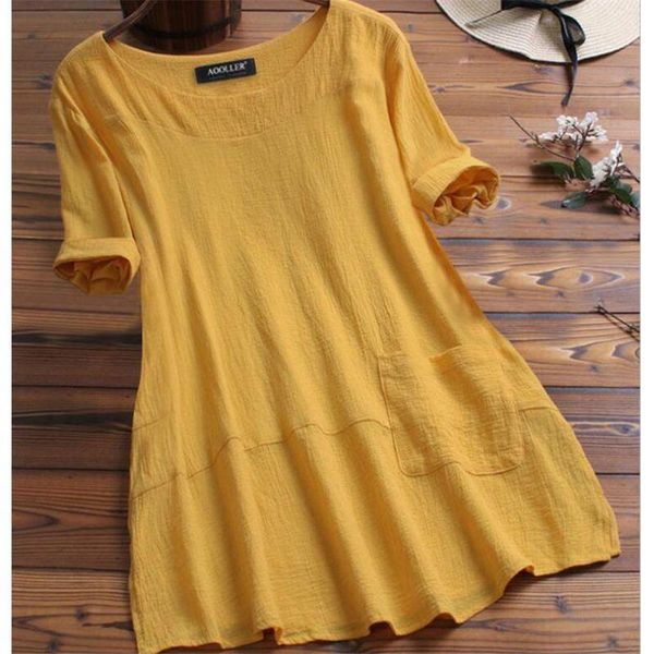 women's blouses & shirts women plus size summer casual loose cotton linen solid plain front pocket o neck short sleeve blouseshirt, White
women's blouses & shirts women plus size summer casual loose cotton linen solid plain front pocket o neck short sleeve blouseshirt, White