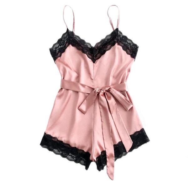 lingerie lace trim satin bodysuit elegant holiday casual romper mini belt playsuit women's pajamas two piece dress, White
lingerie lace trim satin bodysuit elegant holiday casual romper mini belt playsuit women's pajamas two piece dress, White