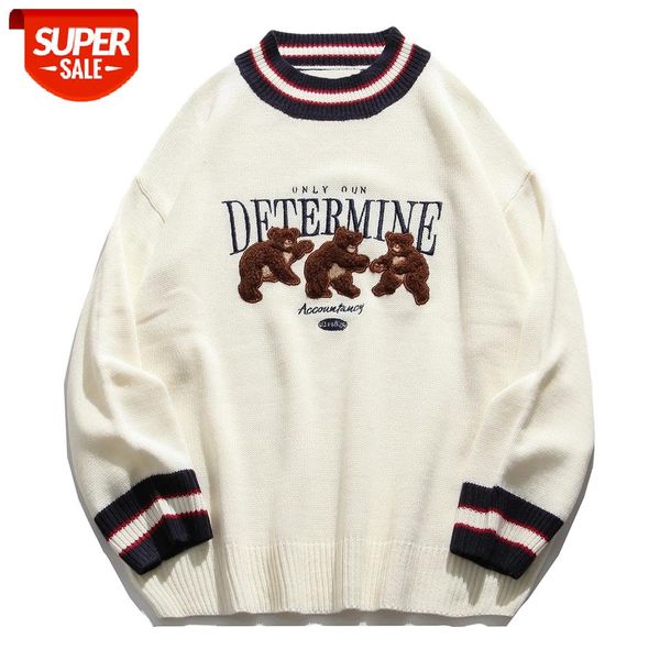bear patchwork striped men knitted sweater 2020 autumn harajuku oversize hip hop streetwear cotton pullover clothing #p77a, White;black
bear patchwork striped men knitted sweater 2020 autumn harajuku oversize hip hop streetwear cotton pullover clothing #p77a, White;black