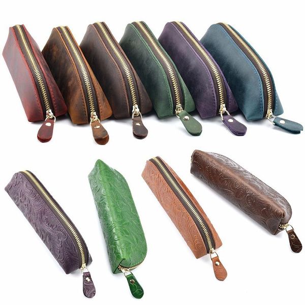 zipper pen pencil bag handmade genuine leather vintage retro style creative school stationary accessories bd92 bags
zipper pen pencil bag handmade genuine leather vintage retro style creative school stationary accessories bd92 bags