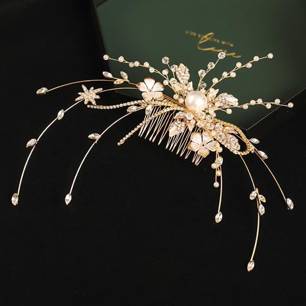 hair clips & barrettes -sale gold leaves crystal set hand wove haircomb earrings for bridal wedding performance festival female accessory, Golden;silver
hair clips & barrettes -sale gold leaves crystal set hand wove haircomb earrings for bridal wedding performance festival female accessory, Golden;silver