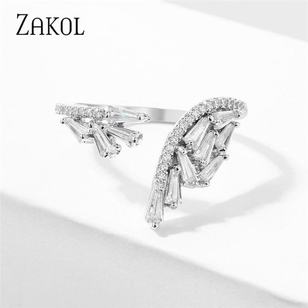 wedding rings zakol european style white color wing open ring dazzling crystal zircon finger fashion women jewelry, Slivery;golden
wedding rings zakol european style white color wing open ring dazzling crystal zircon finger fashion women jewelry, Slivery;golden