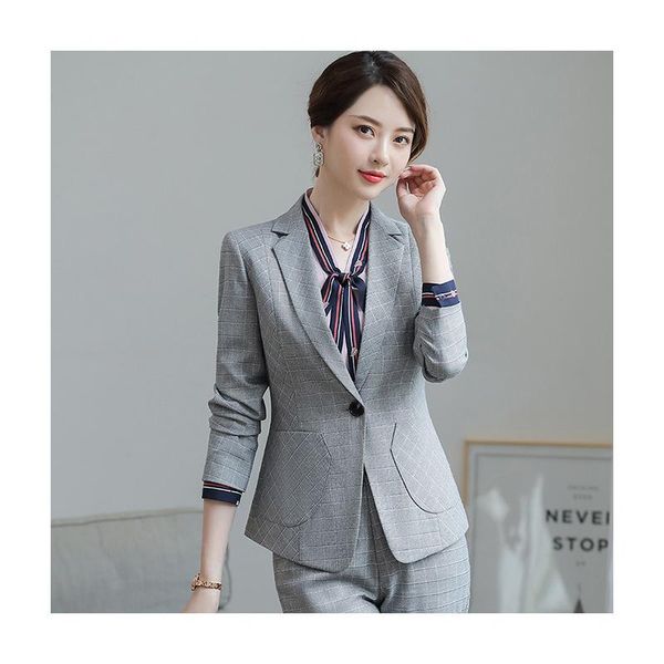 women's suits & blazers female elegant gray plaid pants suit dress blazer costumes jacket ladies office wear uniforms 2 piece set cloth, White;black
women's suits & blazers female elegant gray plaid pants suit dress blazer costumes jacket ladies office wear uniforms 2 piece set cloth, White;black