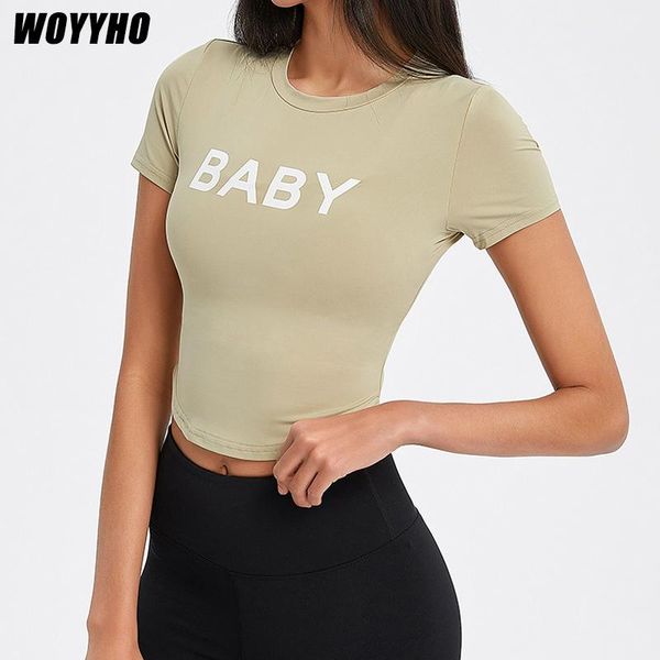 women letter printing yoga shirt,quick dry outdoor exercises short sleeve sportswear,elastic tight workout fitness shirt outfit
women letter printing yoga shirt,quick dry outdoor exercises short sleeve sportswear,elastic tight workout fitness shirt outfit