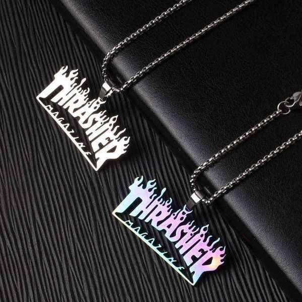 new street fashion hip hop pendant thrasher colorful keel chain men necklace quenching non-fading jewelry wholesale, Silver
new street fashion hip hop pendant thrasher colorful keel chain men necklace quenching non-fading jewelry wholesale, Silver