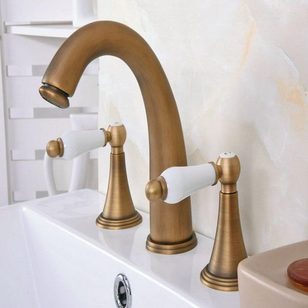 vintage retro antique brass deck mounted dual handles widespread bathroom 3 holes basin faucet mixer water taps aan083
vintage retro antique brass deck mounted dual handles widespread bathroom 3 holes basin faucet mixer water taps aan083