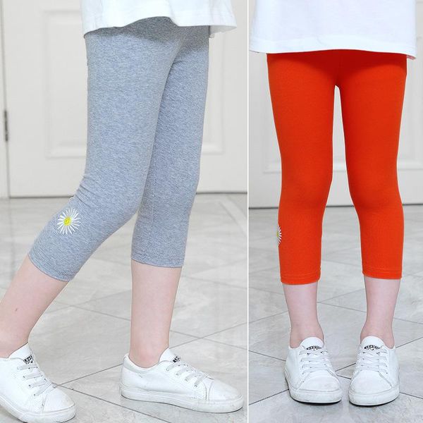 children girls cropped trousers summer girls embroidered flower leggings teenager sweatpants, Blue
children girls cropped trousers summer girls embroidered flower leggings teenager sweatpants, Blue