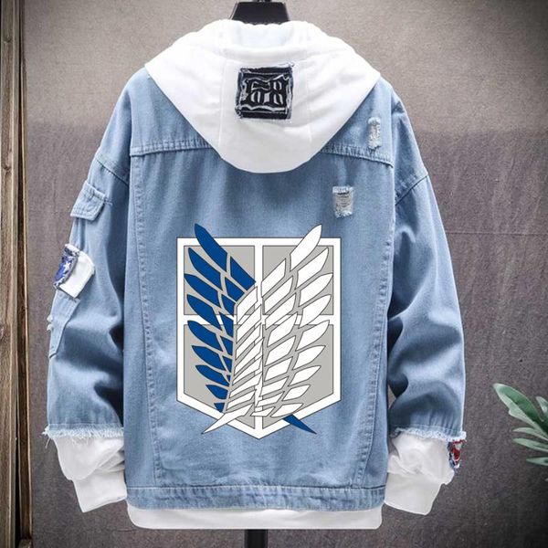 men's jackets japan anime attack on titan jeans jacket men print autumn blue denim fake two hoodie women jean coat harajuku, Black;brown
men's jackets japan anime attack on titan jeans jacket men print autumn blue denim fake two hoodie women jean coat harajuku, Black;brown