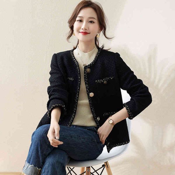 designersmall fragrance short coat women's versatile casual jacket autumn and winter new celebrity fashion wool tweed alencaiga, Black
designersmall fragrance short coat women's versatile casual jacket autumn and winter new celebrity fashion wool tweed alencaiga, Black