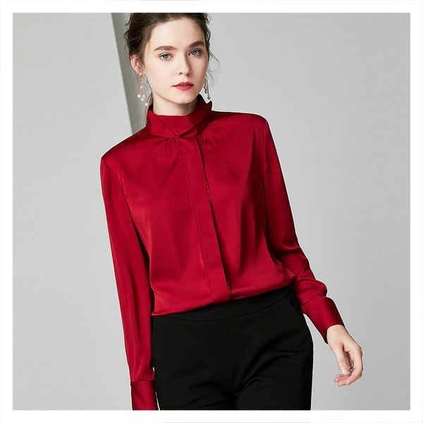 blouses celebrity professional silk shirt design sense non-mainstream solid color stand collar cardigan 2021 fashion style, White
blouses celebrity professional silk shirt design sense non-mainstream solid color stand collar cardigan 2021 fashion style, White