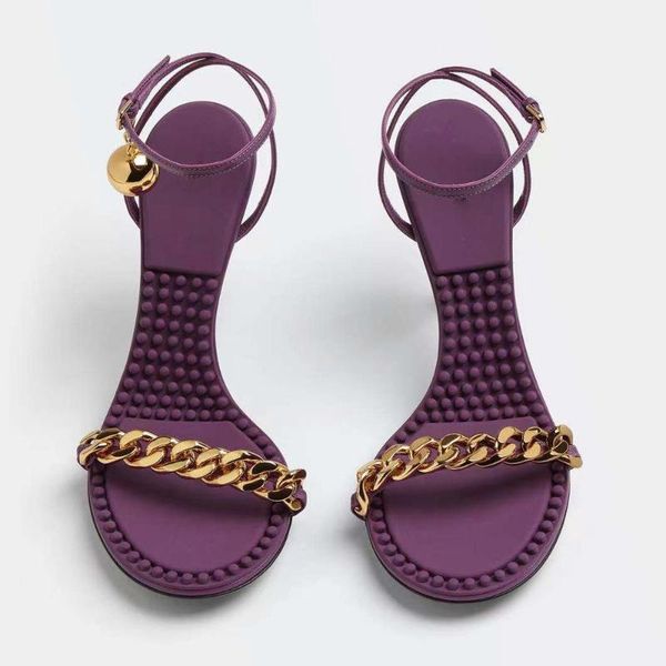 dress shoes purple sandals round toe chain women's one-line buckle strap fashion casual party high heels single, Black
dress shoes purple sandals round toe chain women's one-line buckle strap fashion casual party high heels single, Black