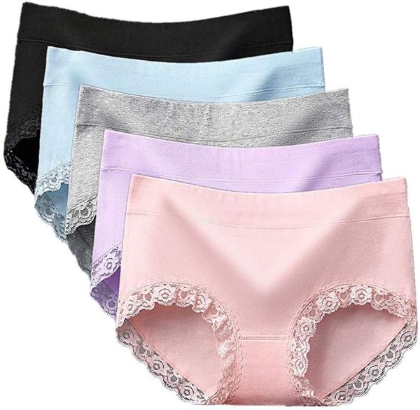 women's panties 5 pack cotton women mid waist hipster lace female briefs solid underwear -xl, Black;pink
women's panties 5 pack cotton women mid waist hipster lace female briefs solid underwear -xl, Black;pink