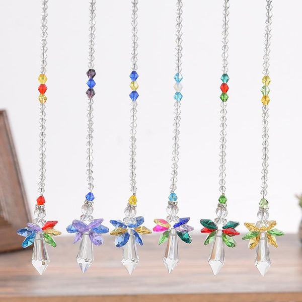 decorative objects & figurines 6pcs angel suncatcher crystal pendant handmade angels rainbow maker home window hanging decor
decorative objects & figurines 6pcs angel suncatcher crystal pendant handmade angels rainbow maker home window hanging decor