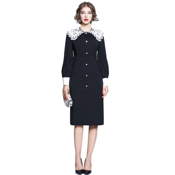 dress autumn women in sleek long sleeves from the vintage patchwork neck peter pan collar button black pearls dressed midi female dresses p9, Black;gray
dress autumn women in sleek long sleeves from the vintage patchwork neck peter pan collar button black pearls dressed midi female dresses p9, Black;gray