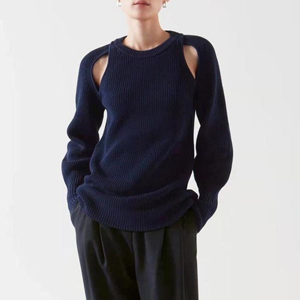 women's sweaters navy blue women slim hollow out lantern sleeve loose design 2021 autumn female cotton knitted jumpers, White;black
women's sweaters navy blue women slim hollow out lantern sleeve loose design 2021 autumn female cotton knitted jumpers, White;black