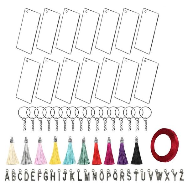 keychains 30pcs rectangle clear discs, colorful tassels metal alphabet decoration keyrings, acrylic blank set for diy crafts, Silver
keychains 30pcs rectangle clear discs, colorful tassels metal alphabet decoration keyrings, acrylic blank set for diy crafts, Silver