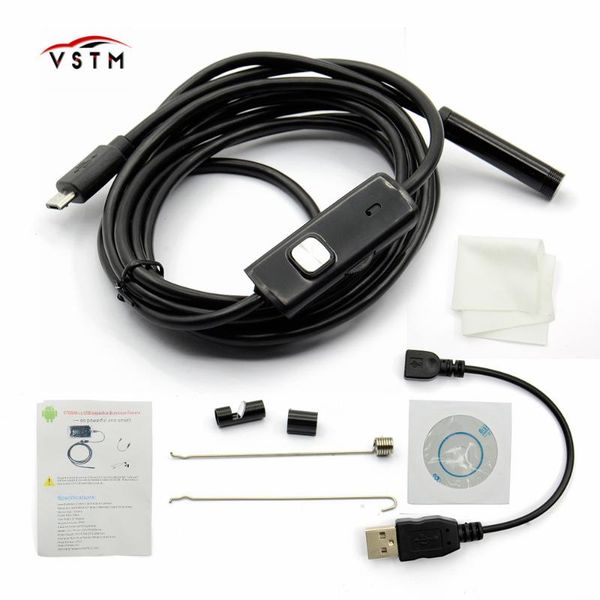 est 2in1 endoscope android & pc usb inspection camera 7mm 1m/2m/5m 720p hd borescope video cam 6 adjustable led night vision diagnostic tool
est 2in1 endoscope android & pc usb inspection camera 7mm 1m/2m/5m 720p hd borescope video cam 6 adjustable led night vision diagnostic tool
