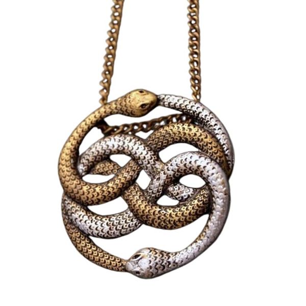 pendant necklaces retro auryn double ouroboros snake necklace chain statement for women punk party fashion jewelry gift, Silver
pendant necklaces retro auryn double ouroboros snake necklace chain statement for women punk party fashion jewelry gift, Silver