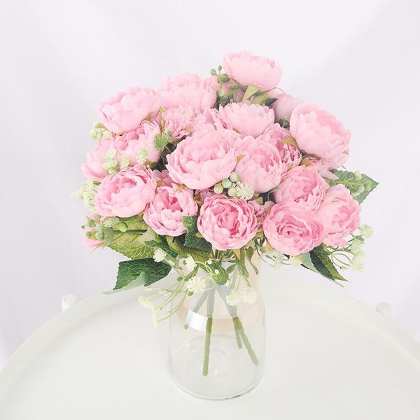 decorative flowers & wreaths 6 heads 1pcs beautiful rose peony rayon flower small bouquet flores family gathering spring wedding decoration
decorative flowers & wreaths 6 heads 1pcs beautiful rose peony rayon flower small bouquet flores family gathering spring wedding decoration
