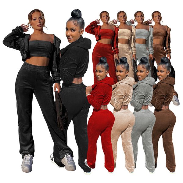 women's two piece pants european beauty 2022 new product sports suit female korean velvet hooded three-piece suit, White
women's two piece pants european beauty 2022 new product sports suit female korean velvet hooded three-piece suit, White