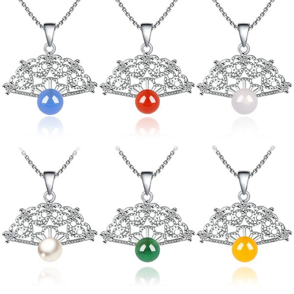 fashion women's necklace inlay necklace fan shaped fan pendant clavicle chain necklace female jewelry accessories, Silver
fashion women's necklace inlay necklace fan shaped fan pendant clavicle chain necklace female jewelry accessories, Silver