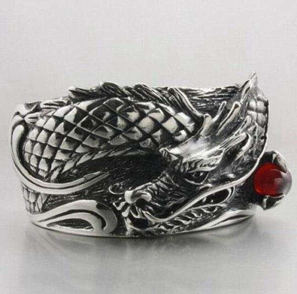 bangle classic chinese style bracelet lifelike dragon pattern open for men, Black
bangle classic chinese style bracelet lifelike dragon pattern open for men, Black